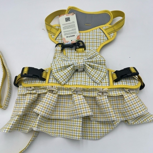 ASENKU Plaid Dog Dress Harness Leash Set - Large Dog - Picture 5 of 11